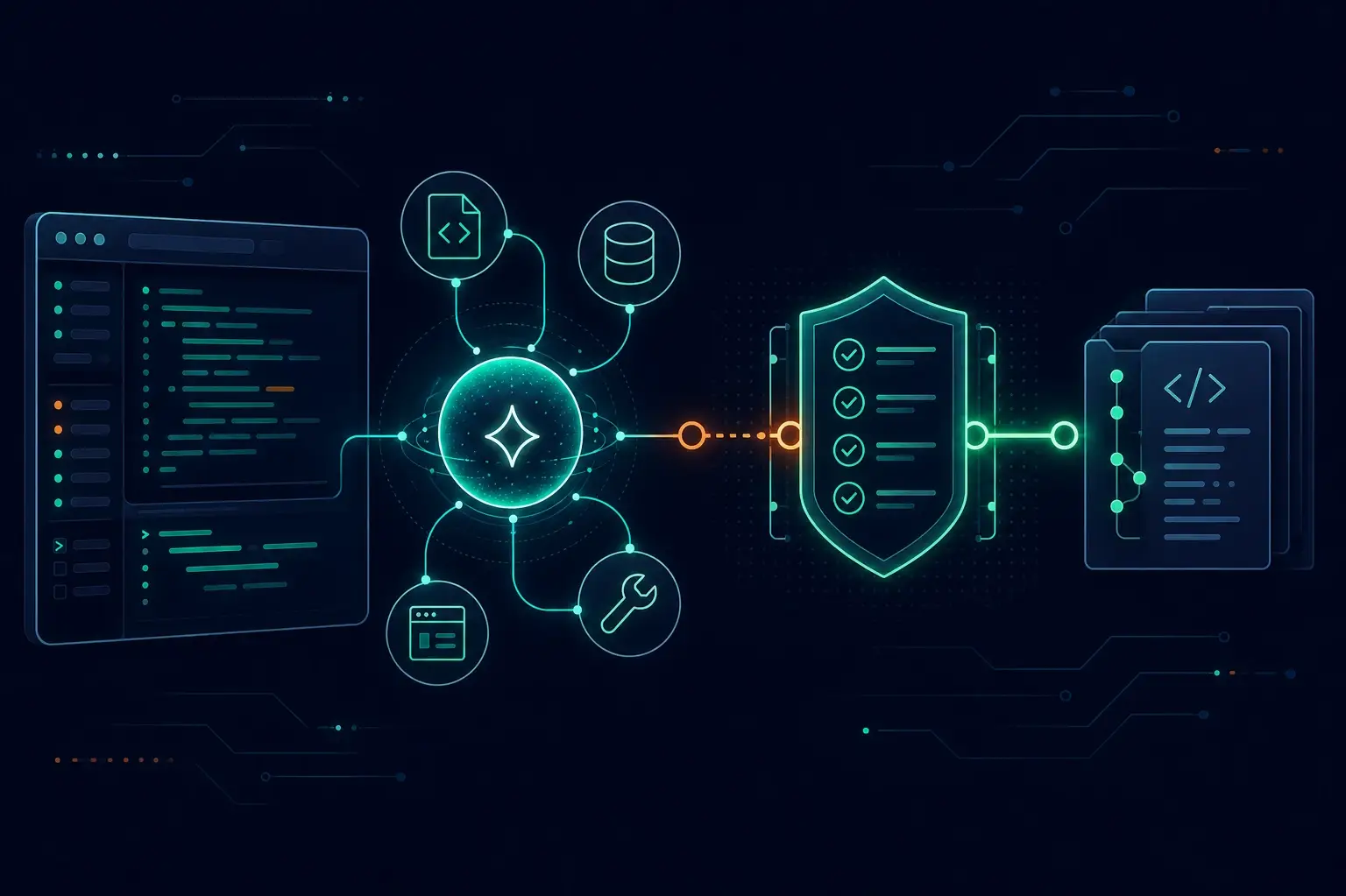 AI coding agent connected to real project tooling in a client development workflow